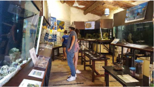 Des visiteurs au sein du Méditerranoscope des Iles de Lérins