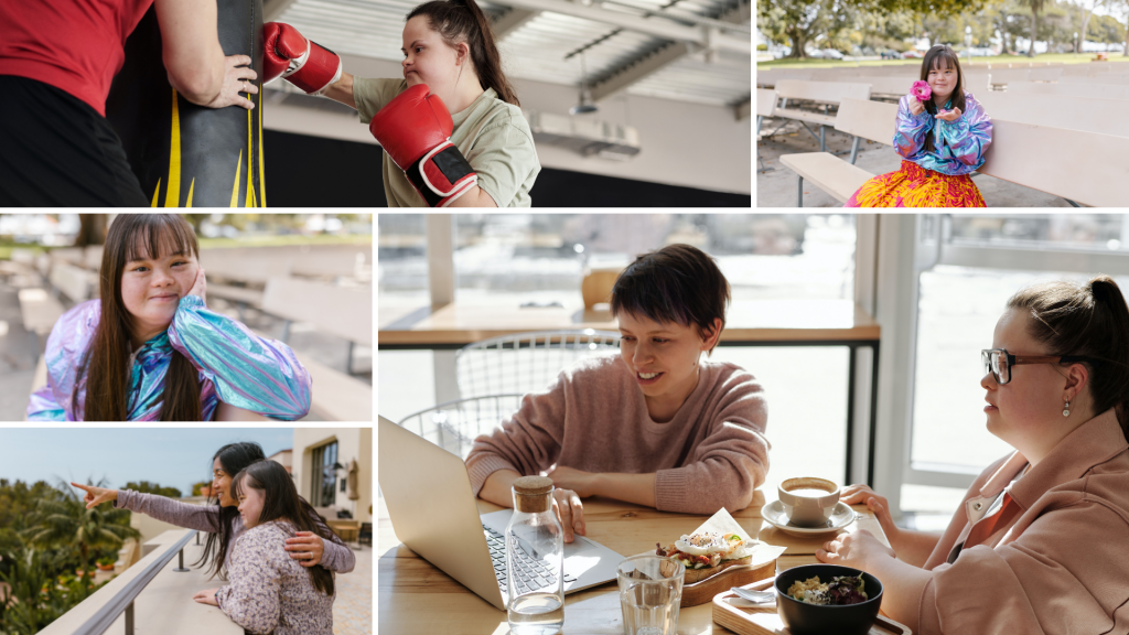 montage photo trisomie projet de vie exploit travail sport